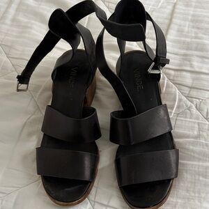 Vince Women's Black Leather Sandals